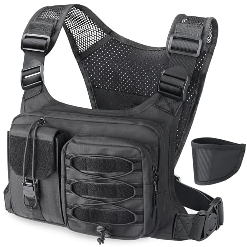 RXW Chest Bag for Men Women, Running Chest Pack Sport Chest Rigs Tactical Chest Pack Days Hikes Hiking Vest Carry