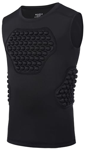 Roadbox Youth Baseball Chest Protector, Kids Softball Padded Compression Shirt, Rib Heart Sternum Guard for Football Lacrosse