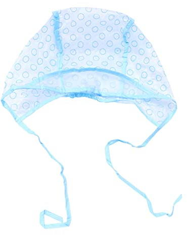 BIUDECO 12piezas Gorros Desechables Para Mechas Con Protector De Cuello Plástico Para Tintes y Peluquería Profesional