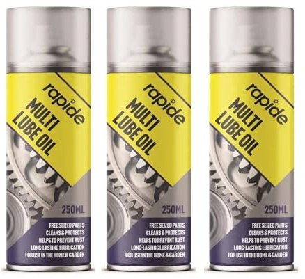 MIXEL Multi Lube Oil Spray, Fast Drying Formula, Easy-to-Apply, DIY Enthusiast, Protection Against Rust, Corrosion, Wear, Ideal for Machines, Tools, Gears, Chains, Motors, 250ml, (3 Pcs)