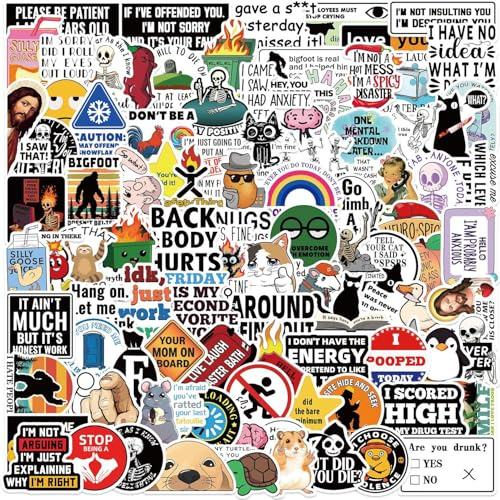 100 Pcs Stickers Waterprof Vinyl Sticker for Kindle Laptop Water Bottle Hard Hat Guitar Adults Girls Boys Kids Teens Green SL Words