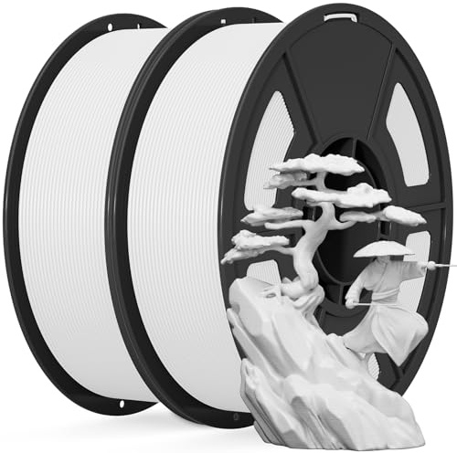 iSANMATE 2KG ASA Filament 1.75mm, Premium Anti-UV Wetterbeständiges 3D Drucker Filament, Maßgenauigkeit +/- 0.02mm, 1KG/Spule, ASA Filament für 3D Drucker, Grau weiß