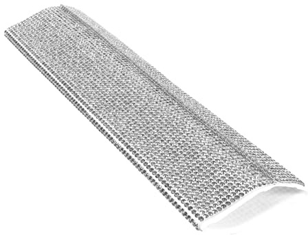Abaodam Copri Microfono Strass Argento, Custodia Brillantini Elegante e Semplice da Installare per Maniglia Microfono Wireless e Filo, per Karaoke e Spettacoli