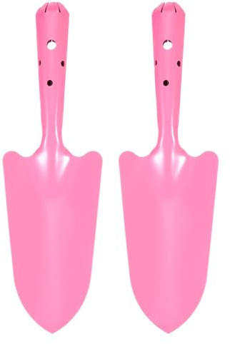 QUARKZMAN 2 Piezas De Pala De Mano Mini Colorida De Metal 11 X 3 Juego De Pala De Cavar para Trasplantar Herramientas De Jardín para Cavar Tierra Rosa