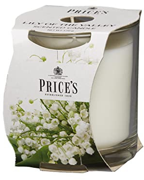 Price's - Lily of the Valley Duftkerze im Glas – Leichter, blumiger, hochwertiger Duft – lang anhaltender Duft – bis zu 45 Stunden Brenndauer