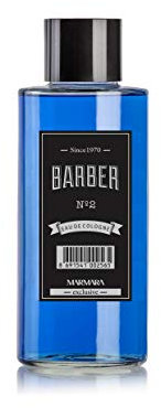 BARBER MARMARA No.2 Eau de Cologne Men Splash en botella de vidrio 1x 250ml - After Shave Men - Agua perfumada - Refresca los refrescos - Perfumados para hombre - Colonia de barbería