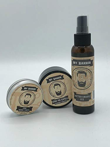 KIT MY BARBER CERA PER CAPELLI 100 ML, CERA BARBA E BAFFI 50 ML, AFTER SHAVE DOPOBARBA 100 ML in Omaggio