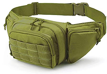 OAREA Riñonera táctica, Funda for Pistola Molle, riñonera de Combate Militar, riñonera de Nailon for Caza y Camping