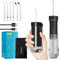 Frohsun Retractable Water Dental Flosser Cordless Oral Irrigator for Dental&Oral Health 5 Pressure Modes for Kids&Adults 6 Tips IPX7 Waterproof Low Noise Rechargeable Dental Flosser for Home&Travel