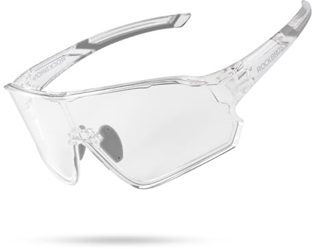 ROCKBROS Photochromic Sports Sunglasses UV 400 Protection Full Frame Cycling Sunglasses TR90 Frame Riding Ski Goggles Eyewear for Outdoor Sport Cycling Running Climbing Fishing Golf Driving