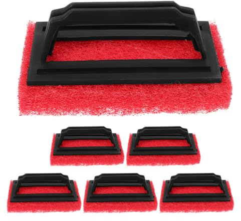 SHINEOFI Set de 6 Cepillos de Limpieza para Serigrafía Mango, Almohadillas de Esponja Pp para Eliminar Tinta y Facilitar el Trabajo de Impresión