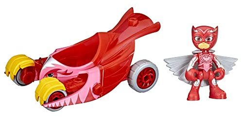 PJ Masks Animal Power Owl Glider, Kleinkindspielzeug, Owlette-Auto mit Owlette-Actionfigur für Kinder ab 3 Jahren