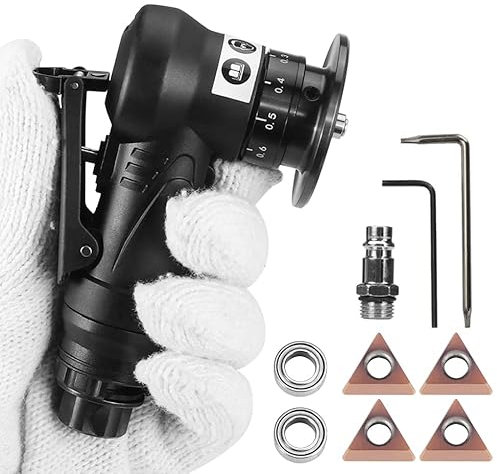 Mini Fasenmaschine, 1/4 Zoll Ansauganschluss Pneumatische Abkantung Maschine für Innenloch Entgraten Linear- und Metallkantenentgrater