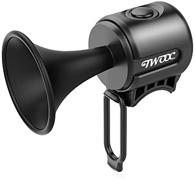 TWOOC 120dB Electric Bike Horn with Anti Theft Alarm, Small Loud Bike Bell Easy to Install, Waterproof Bicycle Horn Compatible for Mountain, Road Bike Cycling, Scooters and Adult's Bike Handlebars