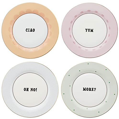 Yvonne Ellen Slogan Side Plates (set Of 4)