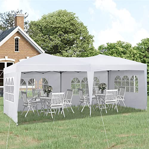 TUKAIL Ai Tonnelle pop-up 3 x 6 m - Anti-UV - Tente de fête et de mariage - Tente de jardin pour barbecue, mariage, fête, camping