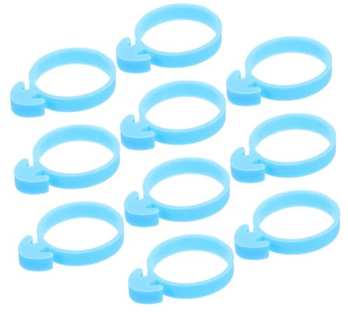 BUGUUYO 10 Pezzi Anello Di Tubatura in Silicone à Poche Strumenti Di Cottura Accoppiatori Per -à-poche Tubazioni in Silicone Sacchetti Di Glassa Per Torte Sky-blue Gel Di Silice