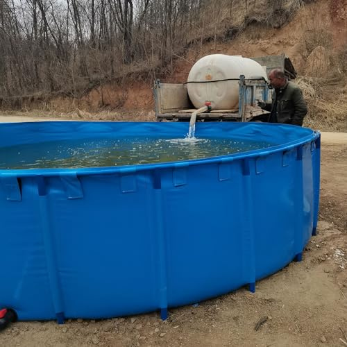 Piscina fuori terra da 4 m e laghetto per pesci rialzato, telaio da giardino per esterni, serbatoio d'acqua acquaponico, per terrazze da cortile, 449 galloni (1700 l), 58,4 cm, 78,7 cm, 99,1 cm, 121,9