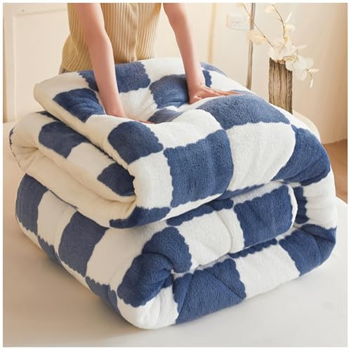 RCGNR Trapunta Invernale, Coperta in Cashmere, Coperta Pesante per Letto Matrimoniale in Inverno, Winterwarm, Piumino 4 Stagioni in Piuma, Coperta Calda Peluche F, 200x230cm/5kg