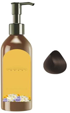 Detergente Colorante Alle Erbe - Tintura Per Capelli Botanica Biologica, Formula Per Copertura Rapida Dei Capelli Grigi, Shampoo Per Uomini E Donne, Adulti Maturi, Soluzione Colorante Naturale | Per I