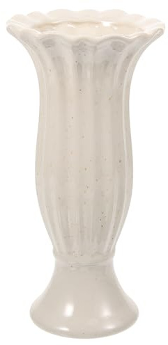 Homoyoyo Vaso da Fiori per Tombe in Ceramica Bianca, Portafiori Commemorativo per Cimitero, Ornamento Esterno per Decorazioni Lapide e Fioriere Cimitero