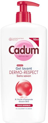 Cadum Gel Lavant Dermo Respect Sans Savon Huile Amande Douce Bio pH Neutre