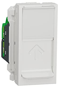 Schneider Electric - Unica - prise RJ45 simple - cat 6A blindé STP FTP - 1 mod - Blanc - méca seul - NU344818