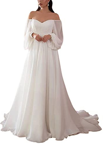 ORANDESIGNE Abendkleid Damen Lang Elegant Ballkleid V-Ausschnitt Maxikleid Sommerkleid Taillenbankettkleid Årmelloses Cocktailkleid Split Kleid Hohe Taille Weihnachtskleider F Weiß S