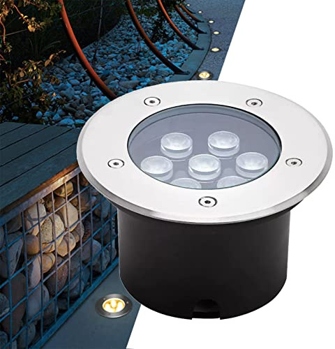 KEKSIS LED Lámpara Empotrable En El Suelo - AC85-265V Aluminio Luz Subterránea Empotrada IP65 A Prueba De Agua Jardín Foco para Exterior Calzada Escalón Sendero Iluminación del Paisaje (Color : Blue