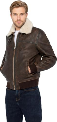 Schott NYC LCBOMBARDIER Veste en Cuir Brown XXL