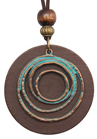 COOLLA Mehrschichtige Damen-Halskette mit Anhänger, Vintage-Schmuck, modisch, lange Pullover-Halskette für Damen