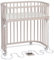 babybay Boxspring Beistellbett aus massivem Buchenholz/kompakt & verwandelbar/Kinderbett Höhe stufenlos verstellbar/mitwachsendes Babybett (beige lackiert) / inkl. Matratze, Gitter, Rollen