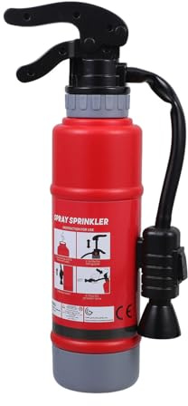 Joinpaya Jouet Pistolet à Eau Extincteur pour Enfants, Pompe à Eau Pulvérisatrice de Plage et Piscine, Jouet de Rôle Pompier avec Jet d'eau à Pression, Accessoire de Jeu de Plein Air, Rouge, 1 Pièce
