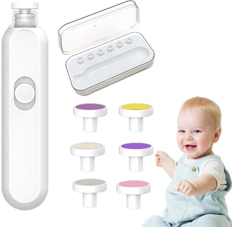 Lima de uñas eléctrica para niños, recortadora de uñas para bebés, amoladora de uñas eléctrica con luz LED, molinillo de uñas para bebé, kit de aseo seguro para bebés, amoladora eléctrica estándar
