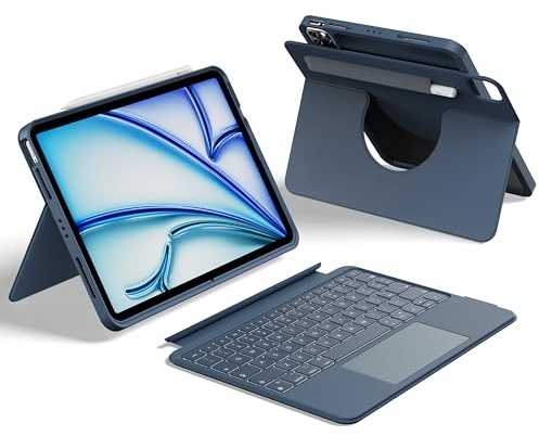 HOU Cover con tastiera per iPad Air 11″, Air 5/4 e Pro 11″ 1/2/3/4 gen