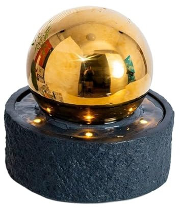 DTACBNEUZ Moderne fontane da Tavolo Creative con Acqua Che scorre e Che circolano, Decorazioni for la casa(Nero)