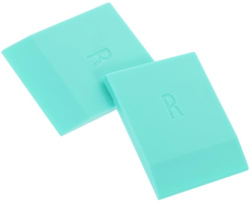 CIMAXIC 2 espátulas de goma para serigrafía - Herramienta flexible para raspar tinta en impresión textil - Uso doméstico y profesional, 2 x 1,6 pulgadas, verde claro
