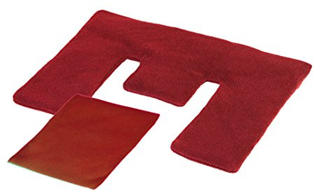 schwerinernaturheil Moor Neck Wrap Warmer 29 x 39 cm and Warming Cushion 22 x 19 cm with Fleece Cover in Blackberry