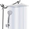 High Pressure Rainfall Shower Head 16 Inch Handheld Combo Chrome Stainless Steel Bathroom Top Sprayer Faucet