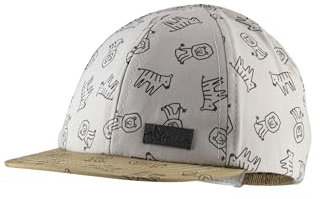 Sterntaler Basecap Safari - Jungen Baseball Cap aus Baumwollstoff mit Allover Druck - Sommer Cappy elastisch mit Gummizug - Sportive Baby und Kinder Schirmkappe, lichtgrau, Größe 51