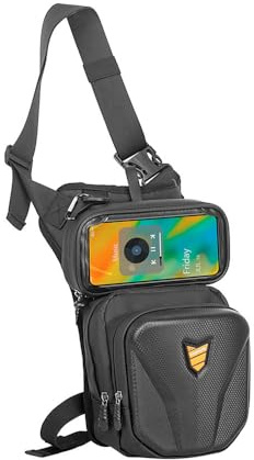 HOMHOLDON Sacoche De Jambe pour Moto pour Homme Et Femme,Sac Banane Étanche,Sac Banane De Randonnée Extensible pour La Course,Le Cyclisme,Le Sport Et Le Travail(Noir)