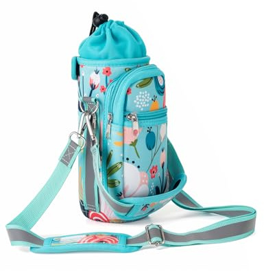 molshine Bolsa transportadora para Botella de Agua, Funda para Taza de 700/900ML, Soporte para Botella de Agua con Correa Cruzada y asa, Bolsillo para teléfono y Ranura para Tarjetas de