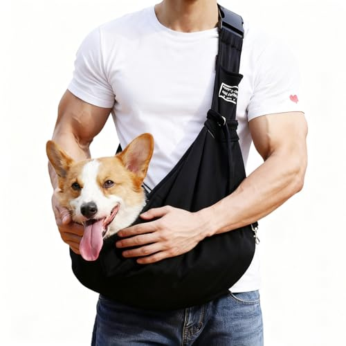 ZQEJEFD Bandolera para Perro, Bolso de Hombro para Mascotas, Bolsa de Viaje para Mascotas, Bolsa Transporte Ajustable para Perros con Cinturón Seguridad, Transportín para Perro y Gato de Hasta 7.5kg