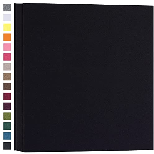 potricher Photo Album 4x6 Photos, 600 Pockets, Linen Cover, Black