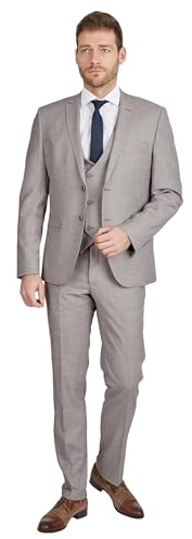 Steffen Klein Classy Gentleman Herren Business Anzug 3-teilig Dreiteiler mit Weste