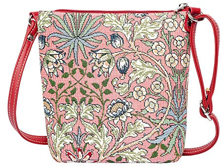 Signare Gobeläng liten axelremsväska för kvinnor med William Morris Designs (Hyacint, SLING-HYACIN), Hyacint