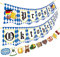 Dabuu 29Stk Oktoberfest Deko Wimpelkette Blau Weiß Set, Oktoberfest Bayrische Wimpelkette Girlande Fotorequisitten Bayrische Dekoration für Oktoberfest Outdoor Wiesn Party, Flagge 20 x 30 cm