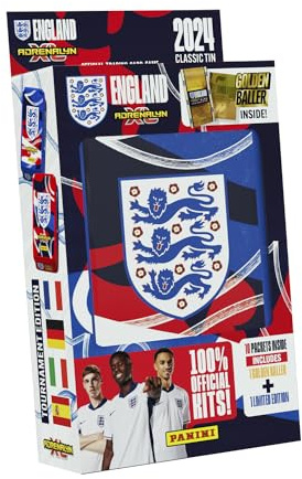 England Adrenalyn XL 2024 Official Tournament Edition Trading Cards - Classic Tin