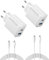 iPhone Ladegerät, Anker USB C Ladegerät (20W, 2-Port, 2er-Pack), Netzteil für iPhone 16/iPhone 16 Pro/iPhone 16 Pro Max/iPhone 16 Plus/iPhone 15 Serie/iPad und mehr (2X 1,5m USB C Kabel inkl.)