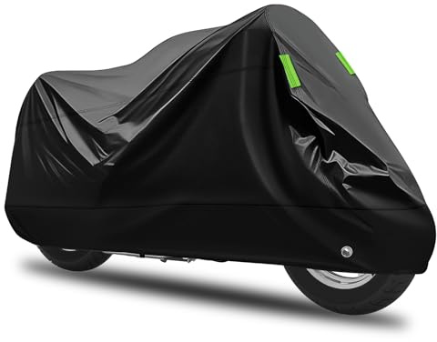 Motorcycle Cover Heavy Duty with Anti-Theft Lock Hole,Water Resistant Scooter Cover for All Weather Outdoor Protection,Universal Moped Covers for Motorcycle Length up to 100.39